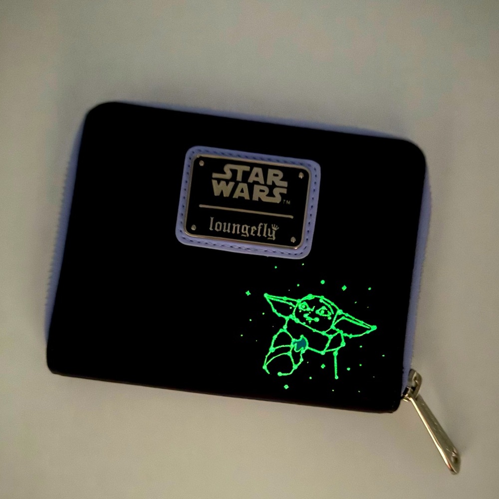Loungefly Grogu Glow in the Dark Constellations Zip Around Wallet
